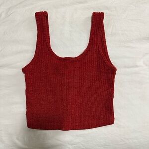 Shein Red Knit Crop Top